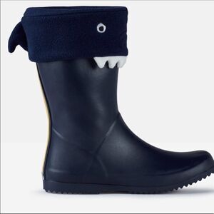 NEW JOULES Smile navy shark Rain Boot Socks